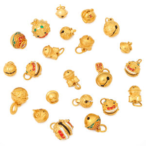 สีทรายทองทองแดงชุบทอง เสือปี่เซียะ โบว์เมฆระฆัง อุปกรณ์สำหรับการทำสร้อย คออุปกรณ์ ใบสวาน ขนาด 17 x 12 x 13 มม