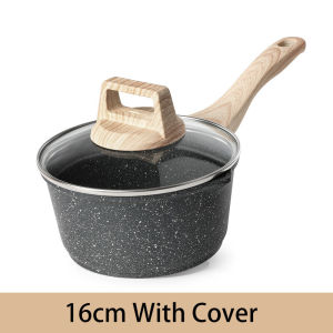 CAROTE Cosy Collection Non Stick Saucepan Japanese Style Milk Pan With Lid Spout Induction PFOA Free