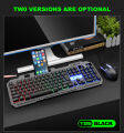 T25 Gaming Keyboard and Mouse Set Colorful LED Backlight Ergonomic Metal Keyboard and 1600 DPI Gaming Mouse Bundle Combo Set USB Wired for PC Laptop. 