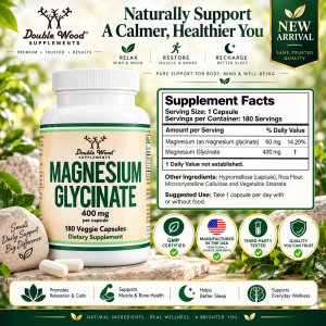 ✅ [OFFICIAL] Magnesium Glycinate Nutricost Double Wood & NOW Foods | Chelated Magnesium for Absorption Muscle Nerve Energy & Bone Support | NOW with BioPerine 60 / 180 Veg Capsules USA Imported LONG Expiry