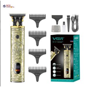 VGR V-917 Professional Hair Trimmer Zero cutting Ceramic Blades Turbo Function Digital Display Barber Machine Rambut