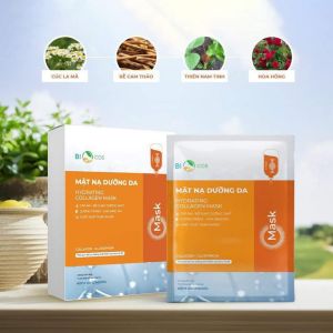 Mặt Nạ Dưỡng Trắng Da Tự Nhiên Cao Cấp Biocos - Bổ Sung Collagen Trẻ Hóa Làn Da Chăm Sóc Da Giảm Nếp Nhăn Ngăn Ngừa Lão Hóa Hộp 5 Gói(25g)