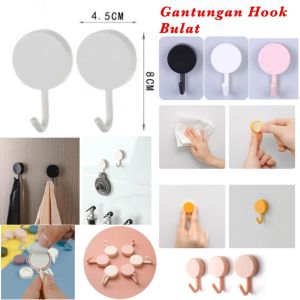 GANTUNGAN HOOK BULAT TEMPELAN DINDING TEMPEL TEMBOK GANTUNG BAJU