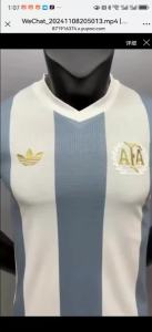Player Version 2024-25 Argentina 50th Anniversary Player Edition Soccer Jersey 25-26 Americas Argentina National Team 50th Anniversary Player Issue Football Jersey No. 10 Messi Jersey Lionel Mens Argentina Jersey Short-sleeve Customized With FIFA