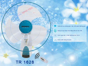 Quạt treo tường SENKO loại 1 2 dây có điều khiển từ xa (Remote) MODEL T1680 T1622 TR1628