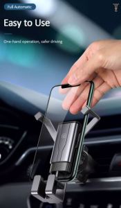 [Local Seller] Gravity Expansion Retractable Car Phone Holder Air Vent Bracket Stand Rotate Firm One Hand Operate Hidden Arms
