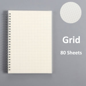 Spiral Notebook Coil Notebook A5/B5 Grid Blank Line Dot Loose-Leaf Coil Notebook Line Notebook 80 Sheets School Supplies