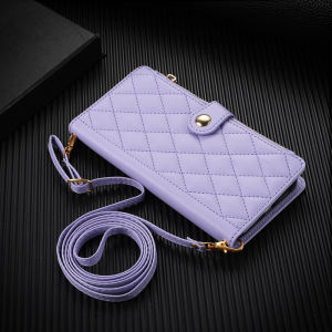 Case for Samsung Galaxy A16 A06 A55 A35 A15 A25 A54 A34 A24 A14 A23 A13 A53 A33 5G 4G Diamond Flower Embossed Leather Zipper Wallet Card Slots Flip Shatterproof Phone Case with Shoulder Strap