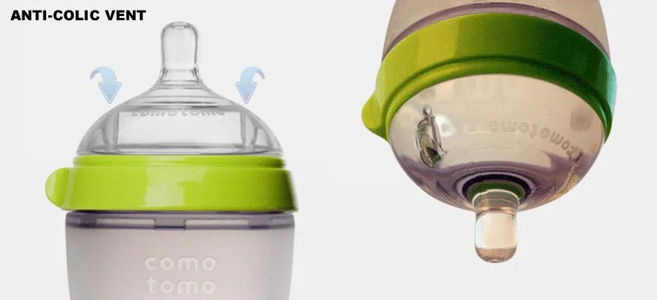 Comotomo Soft Hygienic Silicone Baby Bottle 250ml with Medium Flow