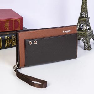 VIVIBAGS #9006 FASHIONS  LONG WALLET LEATHER MATERIAL FOR MEN WITH HANDLE