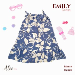 EMILY DRESS - DRESS ANAK PEREMPUAN UMUR 1-4 TAHUN - ATASAN ANAK PREMPUAN  - BANYAK PILIHAN WARNA DAN MOTIF