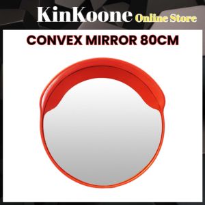 CONVEX MIRROR 80CM / 100CM PC Plastic Orange Outdoor Safety Road Corner Cermin Cembung