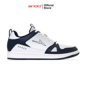 Ando Official Sepatu Sneakers Teragos Pria Dewasa - Putih/Biru Tua