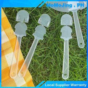 50pcs 14cm Hand Fan Handle Transparent Mini Fan Handle Fan Accessories