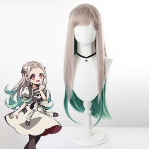 Anime nhà vệ sinh ràng buộc hanako-kun Trang Phục Cosplay cho phụ nữ cô gái Yashiro Nene đồng phục Váy bộ Lolita Đầm búp bê bạc màu Xám Gradient màu xanh lá cây tóc giả dài