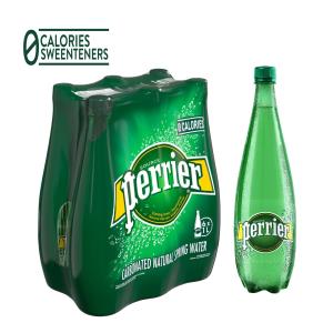 Perrier Sparkling Natural Mineral Water 1L x 6 Pack