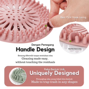 Bathroom Shower Drain Cover Hair Trap Kitchen Sink Anti-Blocking Floor Drain Penutup Lubang Bilik Air Perangkap Rambut
