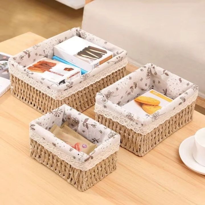 SUTAN Phong cách mộc mạc Giỏ đựng bằng mây đan tay Tiết kiệm không gian ...
