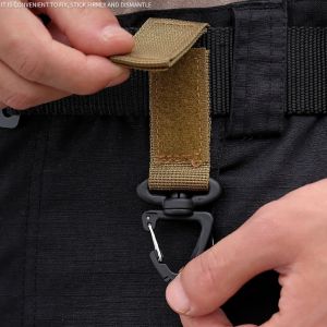 EDC Molle Nylon Plastic Velcro Belt Clip Webbing Backpack Strap Quickdraw Carabiner tactical travel bag gear Buckle