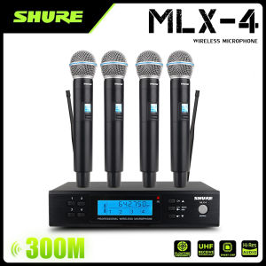 SHURE MLX-4 Professional wireless microphone (1 receiving host 4 wireless microphones) UHF 200 meters of reception distance stable signal suitable for stage KYV wedding venue conference