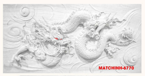 Tranh Bể Cá 3D Decal Dán Hồ Cá Mẫu Rồng Trắng Tặng Tem Cảnh Báo