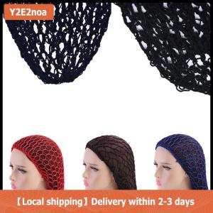 【Local shipping】 Womens Mesh Hair Net Crochet Cap Solid Color Snood Sleeping Night Cover Turban
