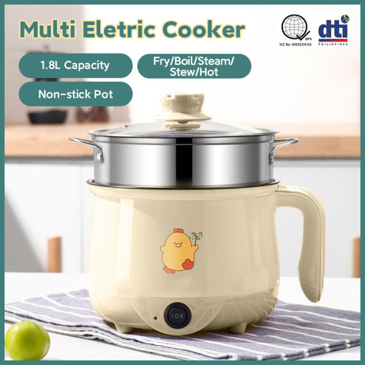 Multifunctional Electric Cooker With Steamer Small Non-stick