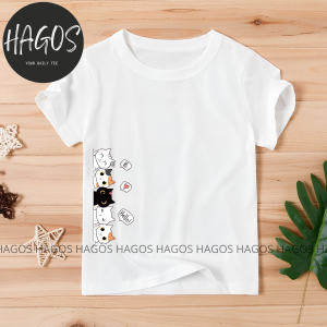 HAGOS ATASAN KAOS KIDS ANAK CEWEK COWOK LAKI LAKI PEREMPUAN COTTON KATUN LENGAN PENDEK DISTRO CAT