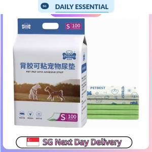 【DAILY ESSENTIAL】 Pet Training Pads with Adhesive Strips - S / M / L / XL