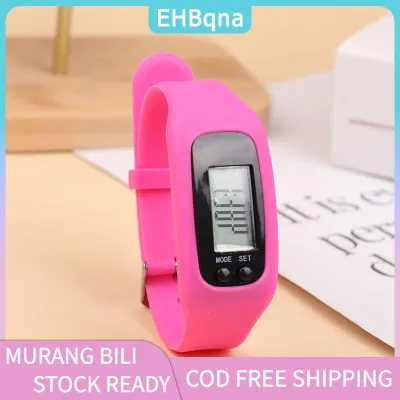 EHBqna LED Pedometer Bracelet Step Counter Watch 12 24H Time Display Step Counter Watch Silicone Step Tracker Fitness Watch