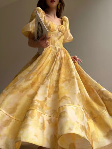 Đầm thiết Kế In Hoa Độc Đáo Đính Đá Sang Trọng Vh122