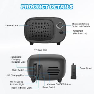 Spy Camera Bluetooth Speaker / Nanny Spy Camera / Bluetooth Speaker Spy Camera / Hidden Camera Speaker / WIFI Camera / Mini Camera / Discreet Camera / CCTV / Hidden Camera Speaker / Bluetooth Speaker Camera / Mini Camera Speaker