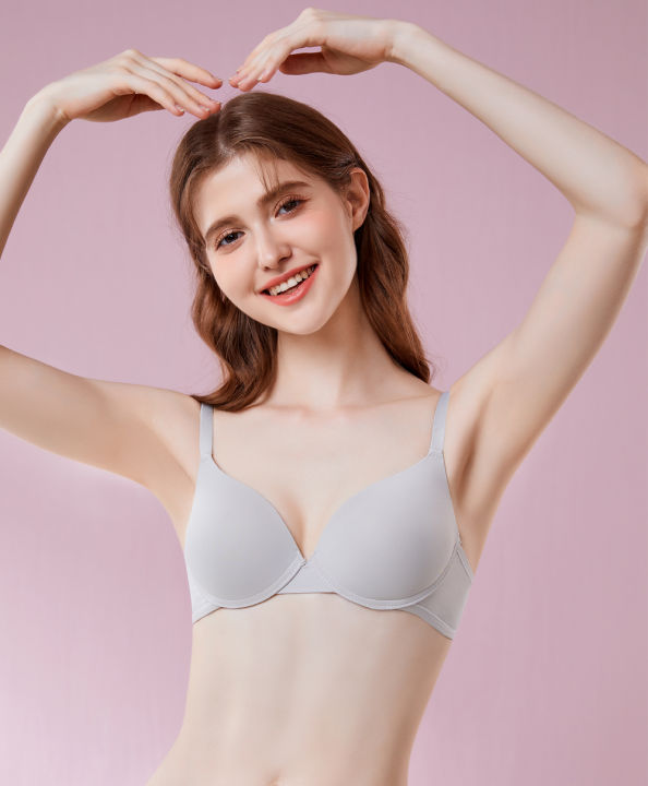 Young Hearts Basic Microfiber 3/4 Demi Push Up Bra Y23-20232