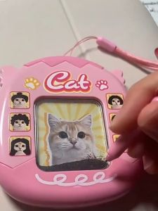 Oldlaiben Steel Bead Magnetic Cat Hairstyle DIY Board Keychain Creative Drawing Pad Student Stress Relief Keychain