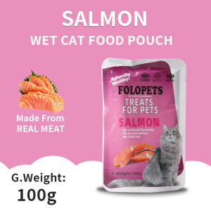 FOLOPETS Cat Food Pouch 100g Fresh Natural Organic Wet Cat Food For All Breads Cats(4 Flavors)