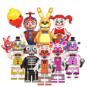 Anime Five Nights At Freddy Chica Bonnie Foxy Mini Action Building Blocks Figure Toys Kids Gift WM6097