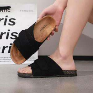 New Mens Fashion Sandals Korean Style Comfortable Breathable Open-Toe Flat Sandals Rubber Non-Slip Sole Canvas Slippers Versatile Stylish for Outdoor Wear 0135523