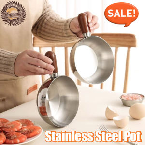 Yo-Fun Korean Wood Handle Ramen Pot 304 Stainless Steel Instant Noodle Soup Pot Multipurpose 1-2 Person
