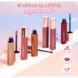 Wardah Glasting Liquid Lip – Lip Gloss Transferproof Kilau Tahan Lama & Ringan di Bibir!