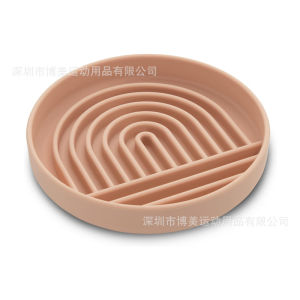 Cross-border siliconeslow-eating bowl silicone licking mat food-gradedog and cat food bowl anti-choking slow-eating dog bowl