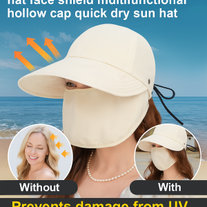 Sun Hats Sunscreen Cap Multifunction Turban Stylish Look Foldable Storage Good Portability High Value