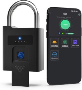Khóa thông minh vân tay kỹ thuật số/ Khóa ứng dụng Bluetooth RFID không cần chìa khóa/ Khóa an ninh chống nước IP67