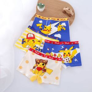 กางเกงในเด็กผู้ชาย ชุด 4 ตัว สีสันสดใสมาก ผ้าCOTTON ลายน่ารัก เนื้อผ้าดี เกรดงานป้ายขึ้นห้าง(จัดส่งของทุกวัน)