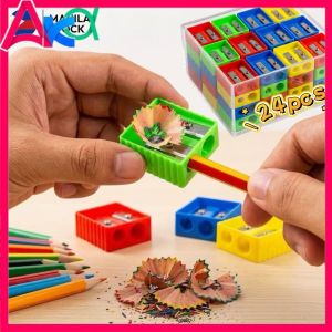 AKA Wholesale 24pcs/box Dual Hole Pencil Sharpener School Supplies Sharp Blade Durable Sturdy Student Stationery Back to School 2026 Requirement Murang Gamit sa Eskwela Ready Stock Manila COD Fast Ship High Quality PH New
