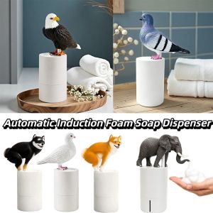 BLACKON Creative Blue Bird Foam Soap Dispenser Pigeon Shape ABS Material Touchless Soap Dispenser Home Cleaner Refillable Foam Hand Washer Home Use