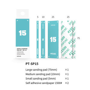 DSPIAE PT-SP Acrylic Sanding Sponge Set for GK Gundam DIY Military Model Combo Arc Grinding Polishing Sandpaper Model Making Tool Kit Sanding Paper with Built-in Identification