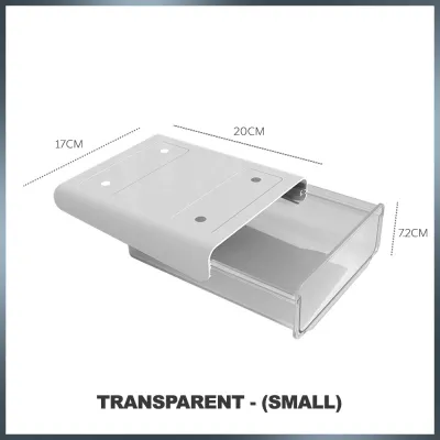 {SG Nextday Delivery}Self-adhesive under desk storage box with drawer (3M Adhesive Tape Provided) Workstation organizer home office stationery and Makeup Accessories Container