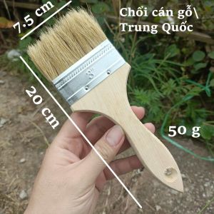 Cọ/Chổi Quét Sơn (Số 3) Cán Gỗ TQ (Kích Thước 3 inch/75mm) | Lông Chổi Chất Lượng Cao Không Rụng Lông