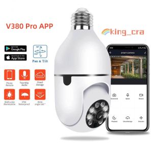 ♥ SFREE Shipping ♥ V380 Pro Rorate Bulb CCTV Camera Night Vision 1080P Smart Security IP Cam 360 Degree WiFi Camera