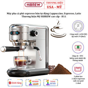 Máy pha cà phê espresso bán tự động thương hiệu Mỹ HiBREW H11 (ST-695) Bảo Hành chính hãng 12 Tháng